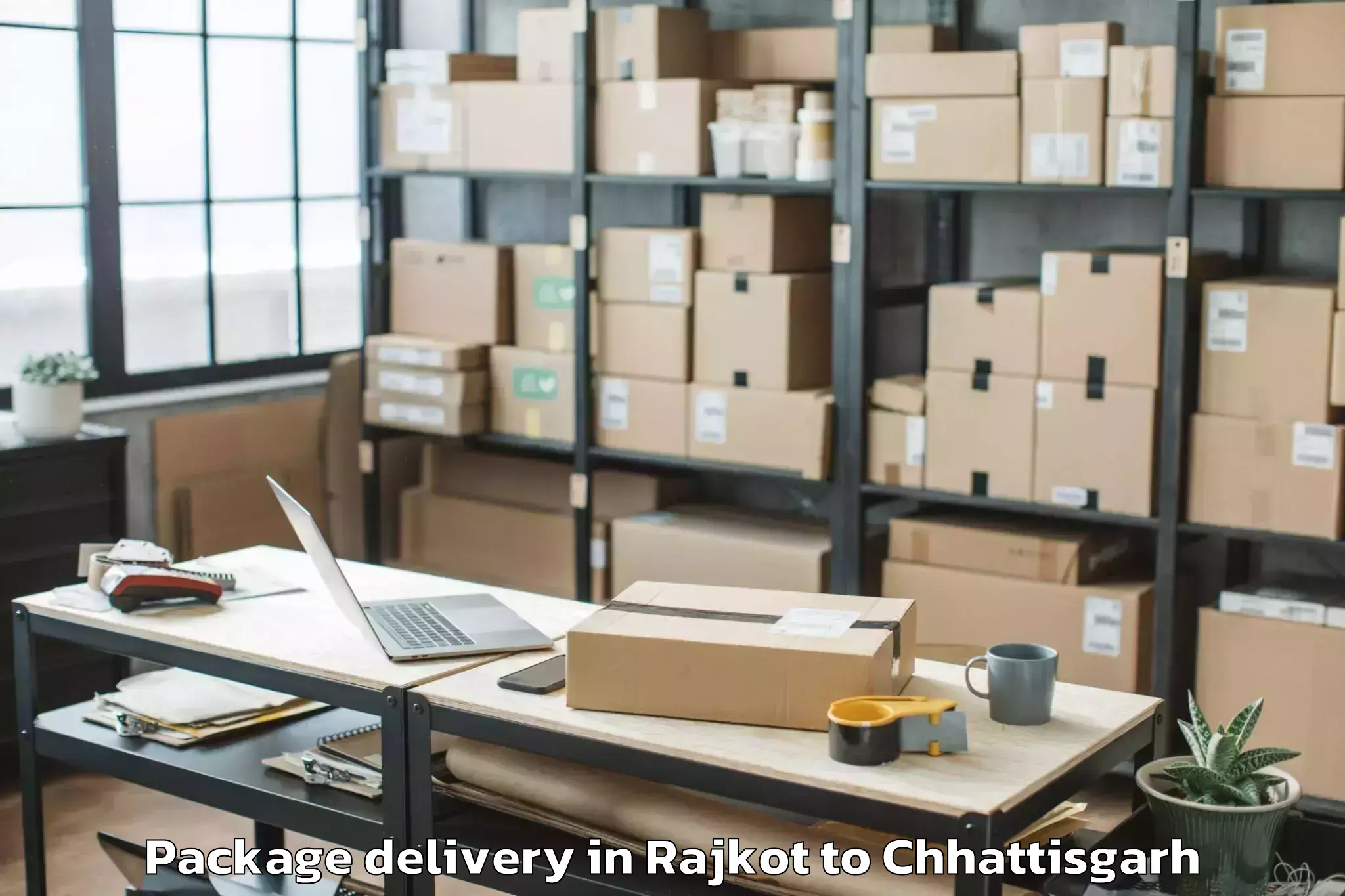 Affordable Rajkot to Dabhara Package Delivery